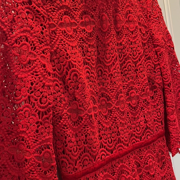 Lace bell sleeves mini dress - Picture 7 of 12